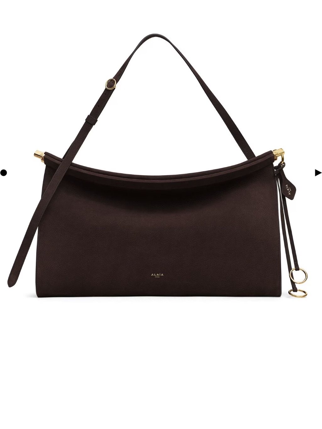 Alaia Le Click East West Large Chocolate Brown Bag